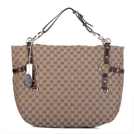 1:1 Gucci 247383 New Charlotte Large Shoulder Bags-Coffee Fabric - Click Image to Close